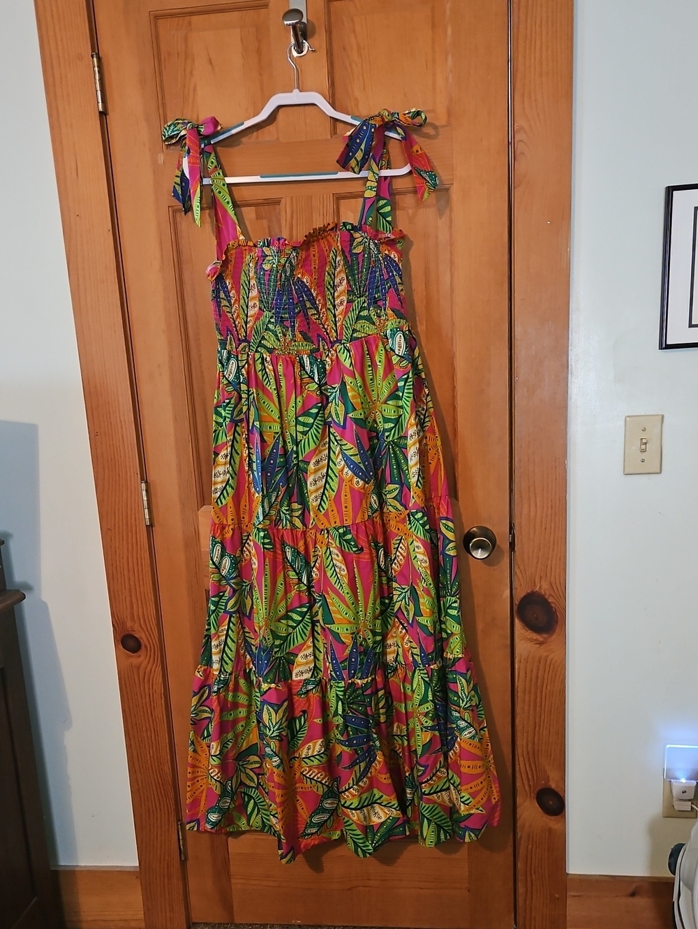 Flying Tomato Pink Green Blue Floral Maxi Dress